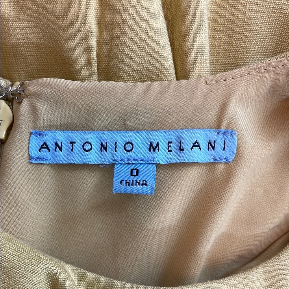 Antonio Melani Linen Yellow Sleeveless Dress size 0‎ - Picture 7 of 10